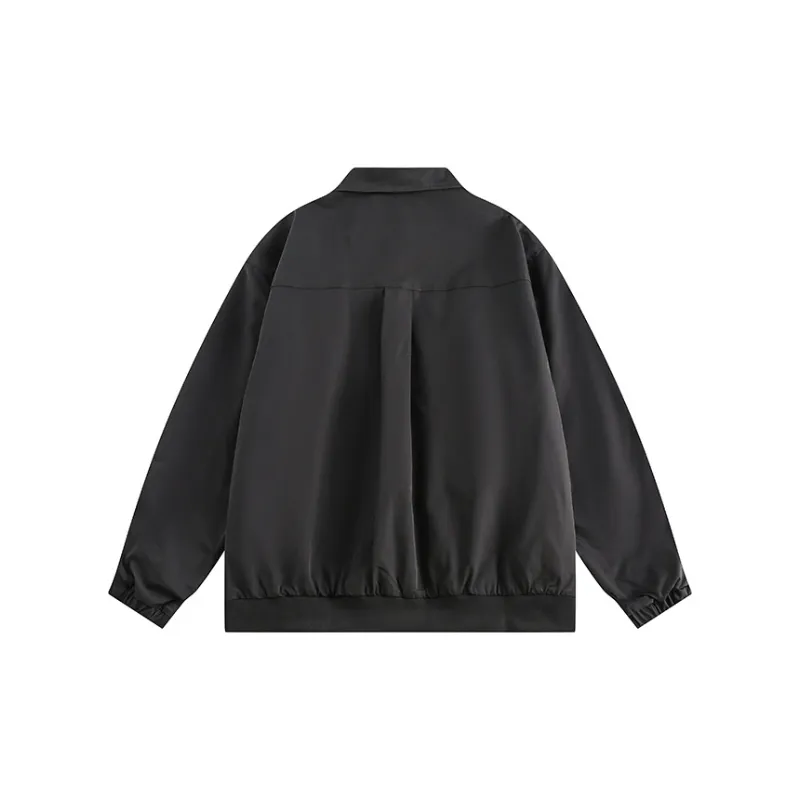 Solid Color Three dimensional Pocket Decorative Lapel Jacket-3