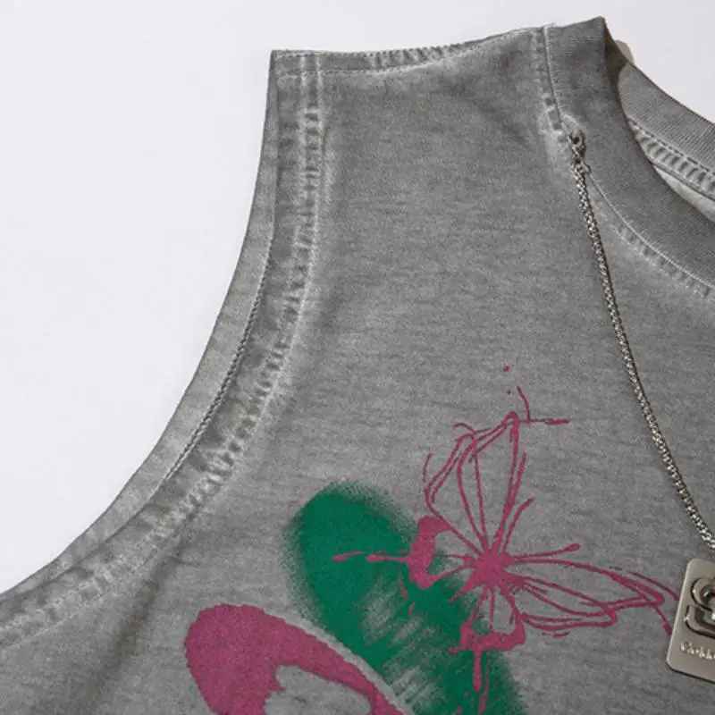 Casual Butterfly Cotton Vest-4