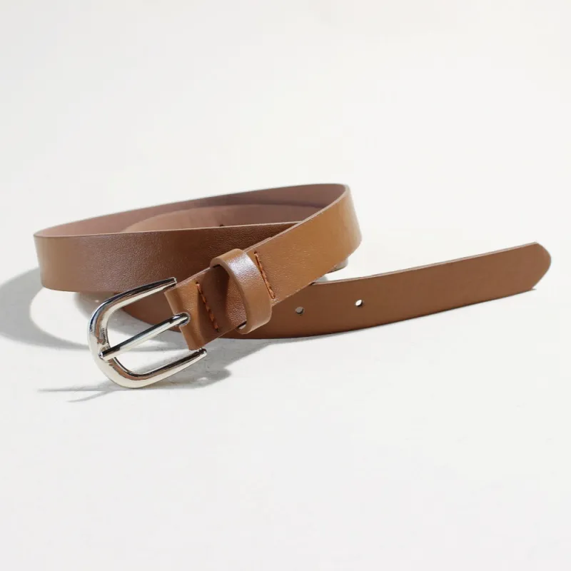 Fashionable Plain Leather Belt Women-1