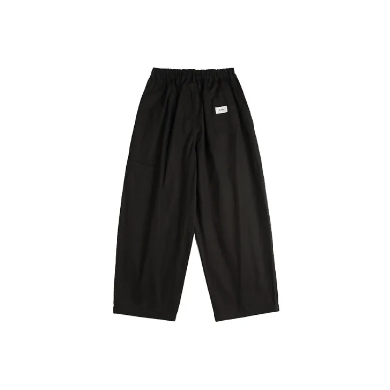 Solid Color Basic Straight Casual Pants-1