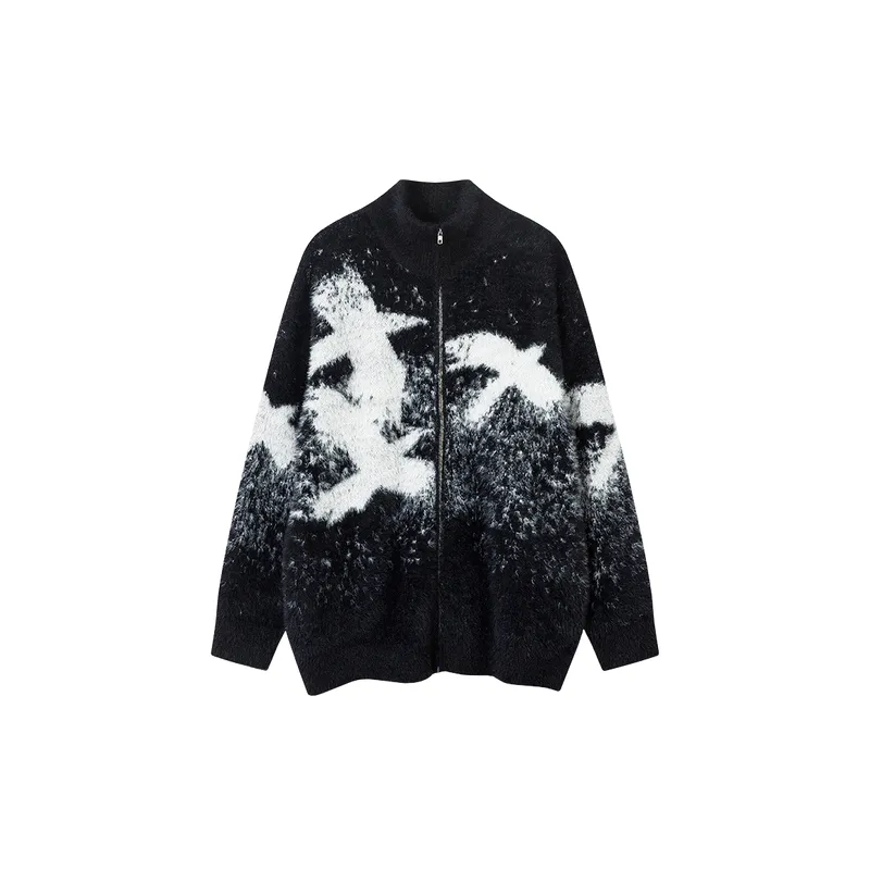 Fashionable Zipper Sweater-4