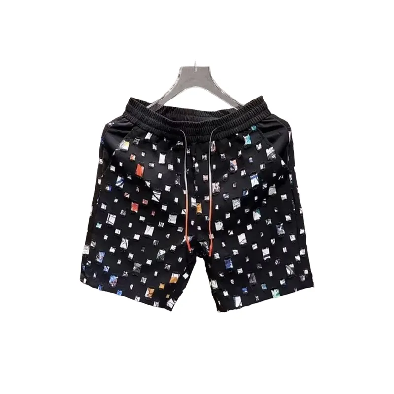 Printing Tide Loose Beach Pants-2