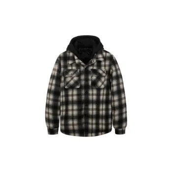 Plaid Fake Two Piece Polyester Jacket