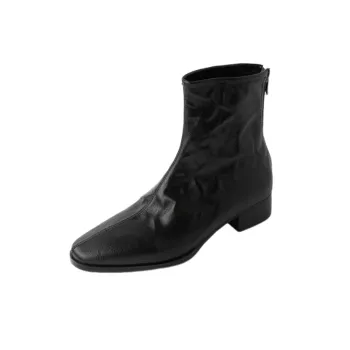 Fashionable Plain Ankle Boots