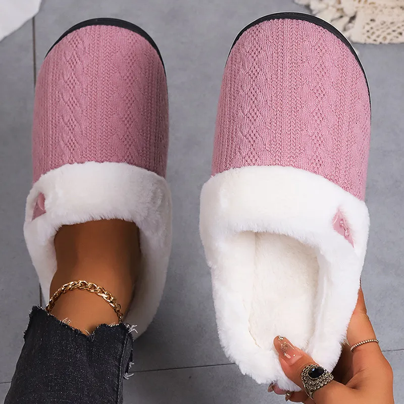 Braid Warm Slippers-5
