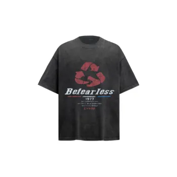 Retro Letter 100% Cotton T Shirt