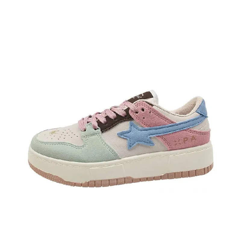 Retro Contrast Color Stylish Skateboarding Shoes-0