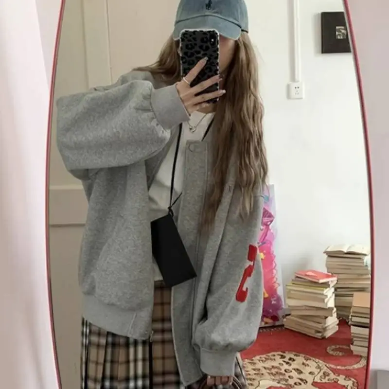 Casual Loose Baseball Jersey Women-4