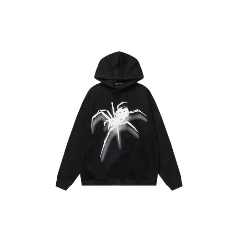 New Season Street Design Alphabet Loose Spider Hoodie