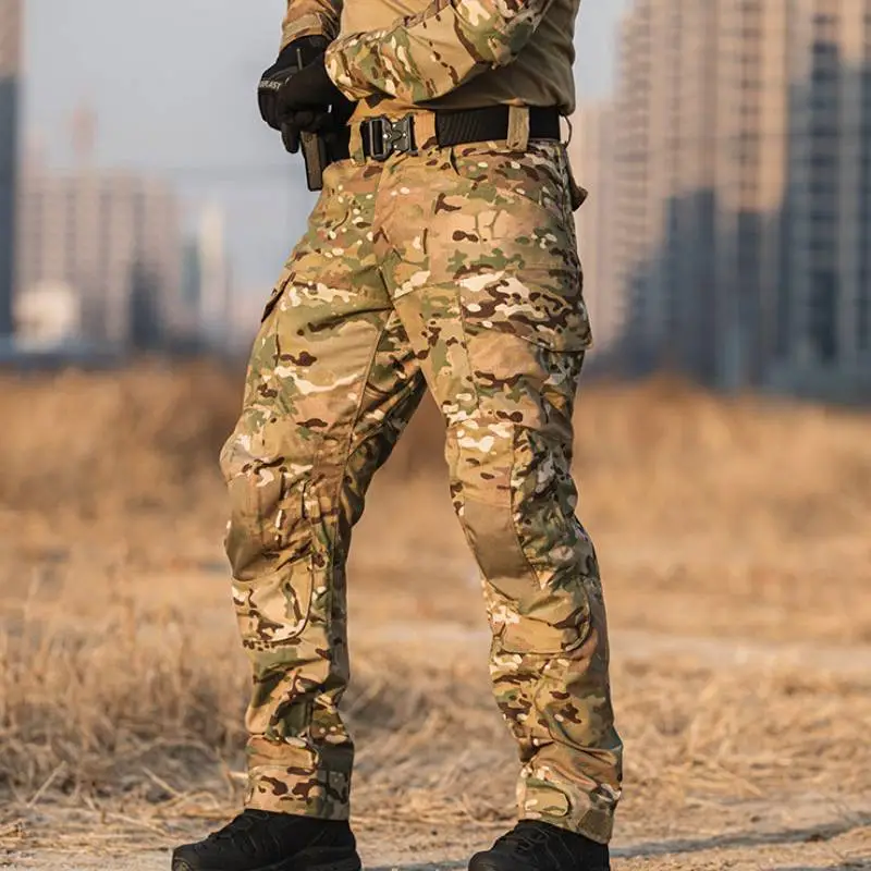 Fashionable Breathable Cotton Blended Fabric Cargo Pants-2
