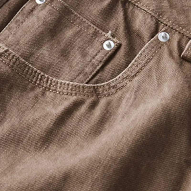 Loose Straight Leg Cotton Casual Pants-7