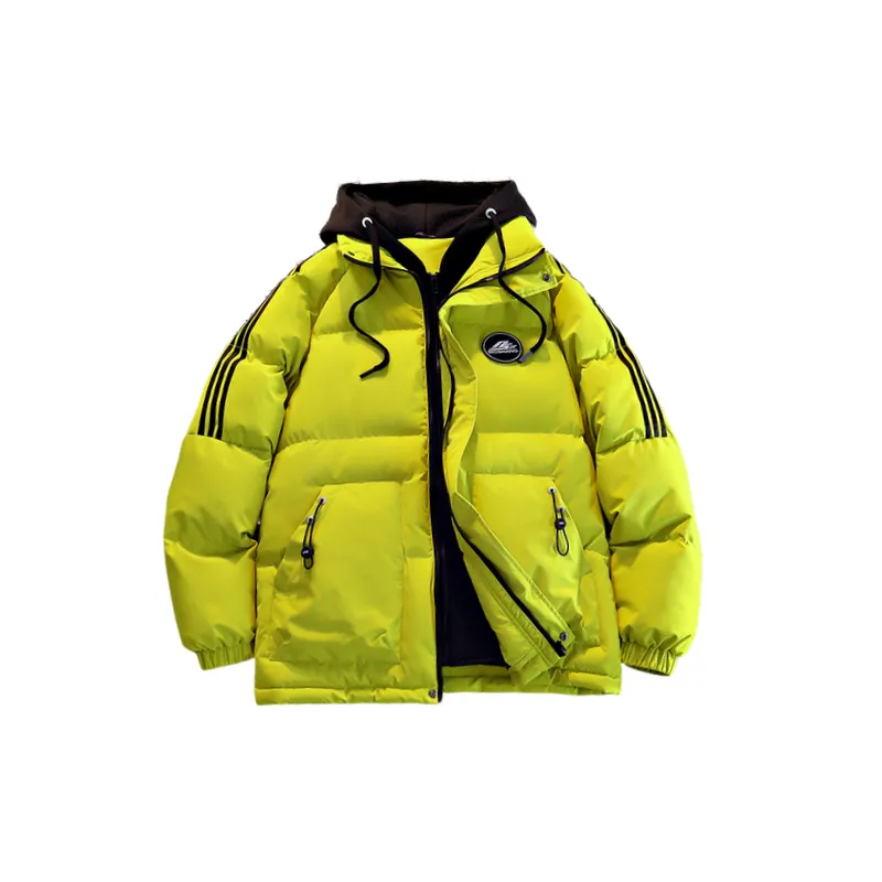 Casual Fake Two Pieced Polyester Quilted Jacket-3