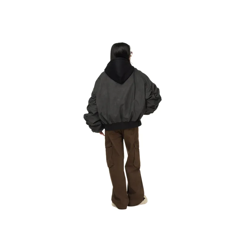 Retro Loose PU Quilted Jacket-9