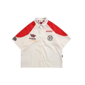 Retro Hiphop Street Short Sleeved Loose Shirt
