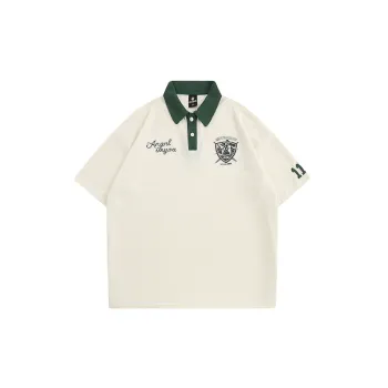 Trendy Retro Waffle Polo Shirt