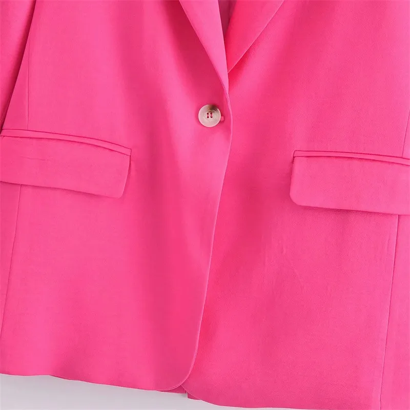 Retro Plain Polyester Business Suit Women-4