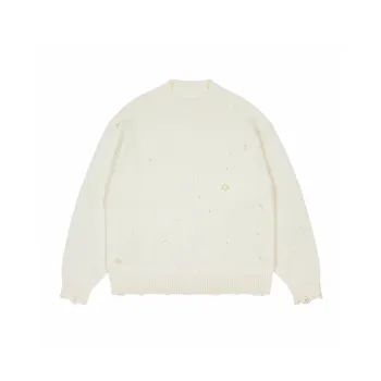 Crewneck Knitwear Rick Street Casual Loose Sweater