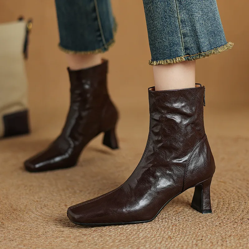 Simple Plain Ankle Boots-7