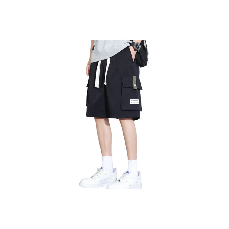 Fashionable Sporty Polyester Cargo Shorts-3
