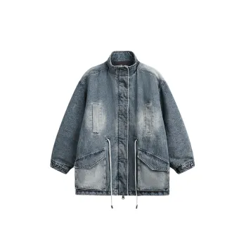 Casual Plicated Polyester Jacket