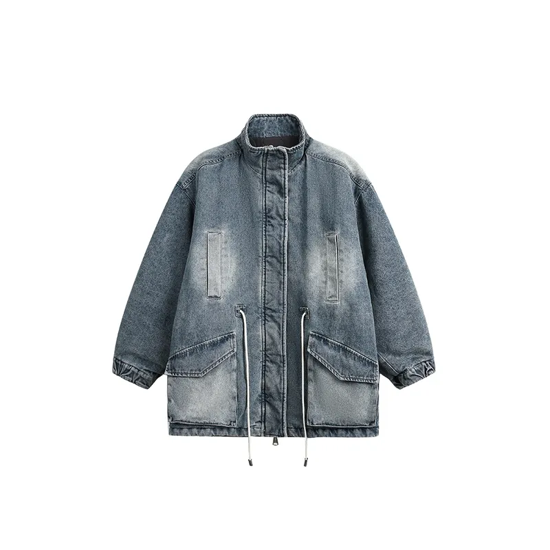Casual Plicated Polyester Jacket-0