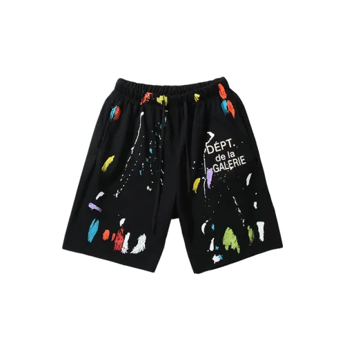 Hand-Painted Ink-Splashed Star Print Terry Shorts