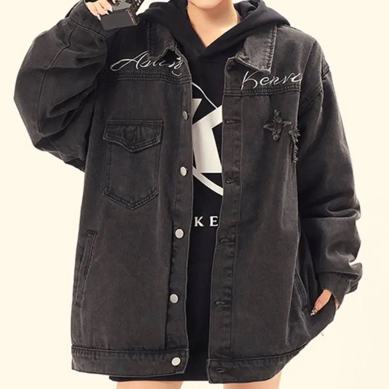 Street Washed Denim Jacket-2