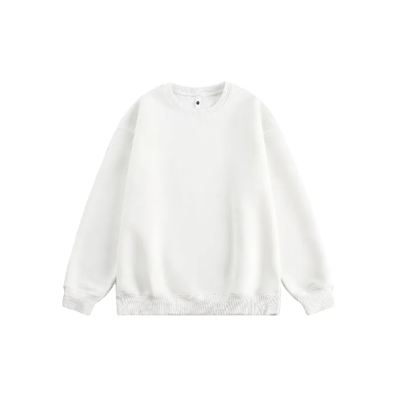 Simple Plain Cotton Blended Fabric Sweatshirt Unisex-4