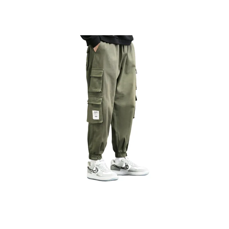Plus Size Loose Multi pocket Pants-6