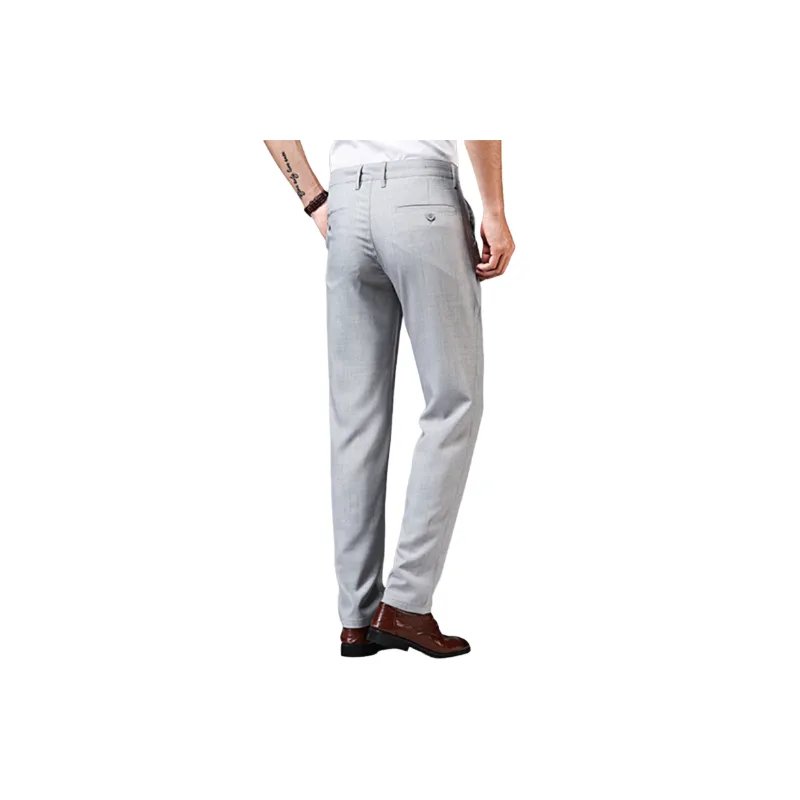 Casual Plain Cotton Blended Fabric Suit Trousers Unisex-1