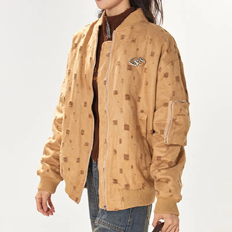 Street Letter Loose Quilted Jacket-7