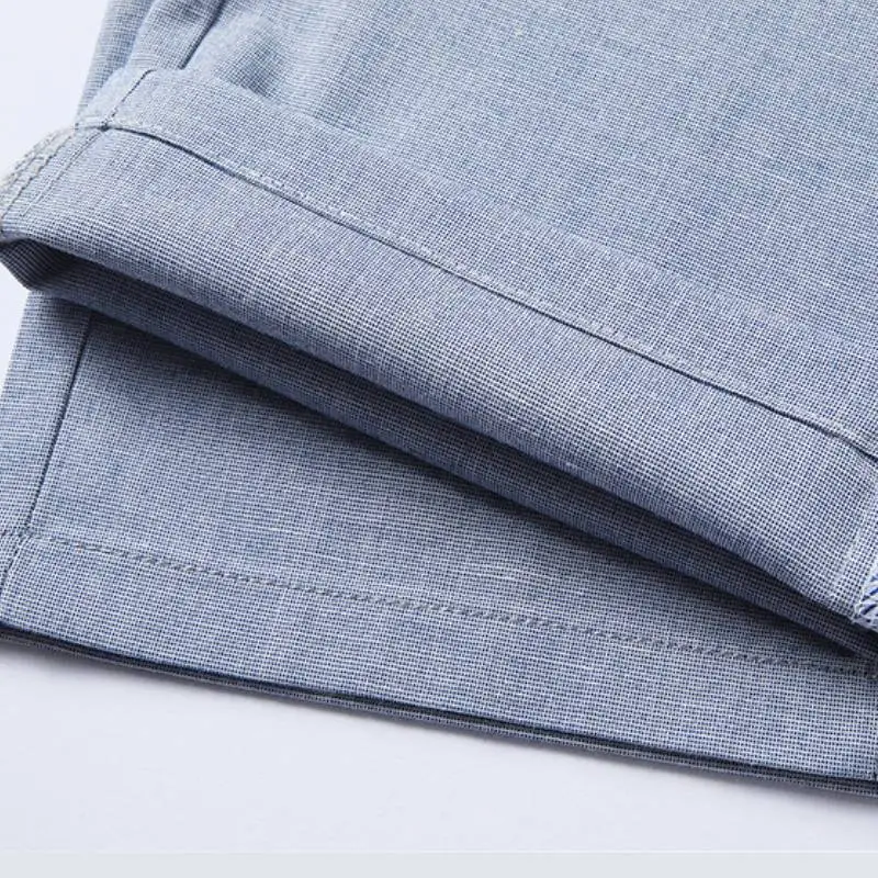 Fashionable Plain Cotton Suit Trousers-9