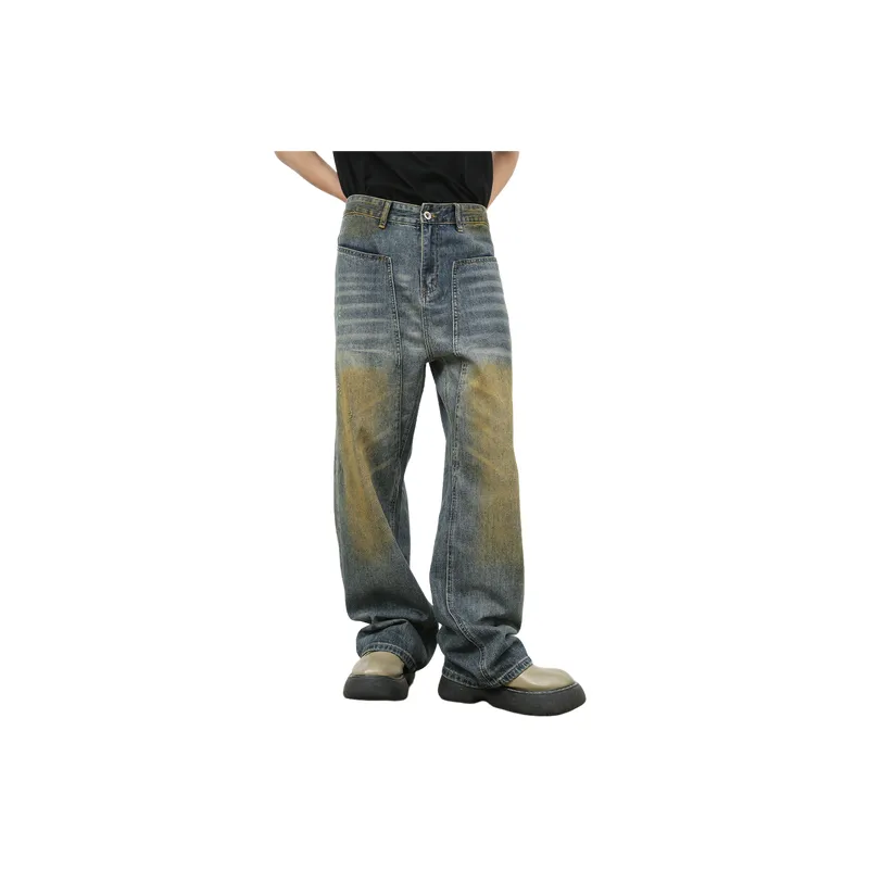 Fashionable Straight Leg Jeans-1