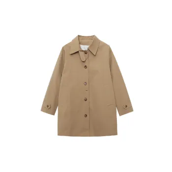 Casual Simple Cotton Trench Coat
