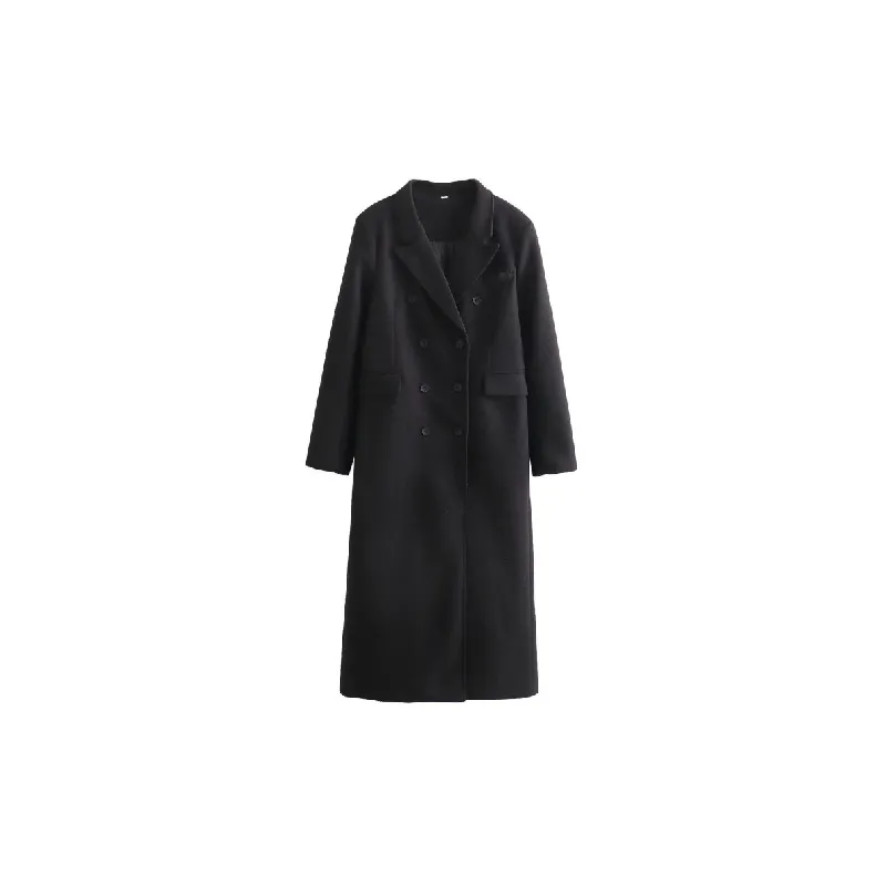 Simple Fashionable Woolen Fabric Coat-0