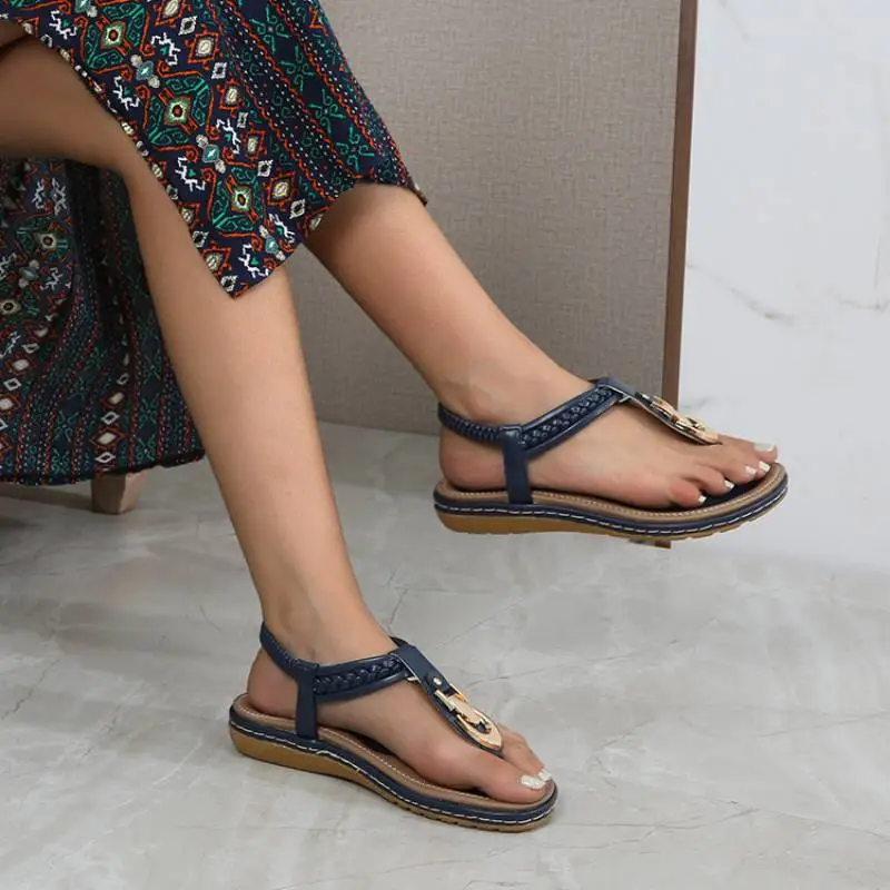 Casual Plain Beach Sandals-10
