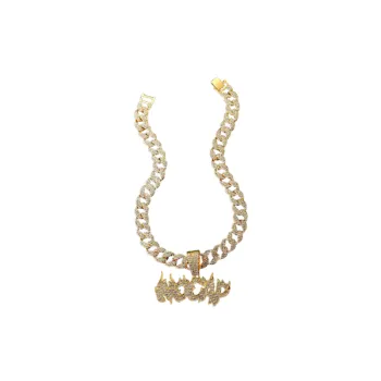 Letter Flame Pendant Necklace