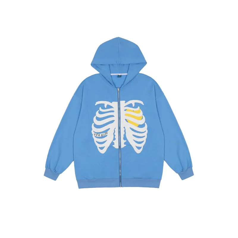 Skeleton Hiphop Hooded Sweater-4