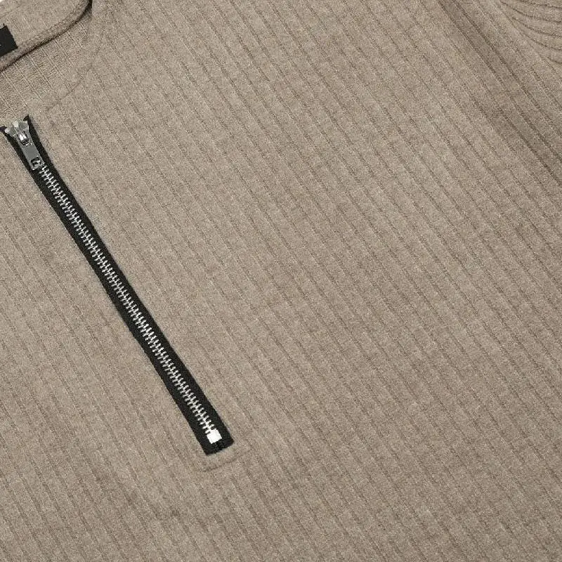 Retro Plain Cotton Blended Fabric Sweater-4