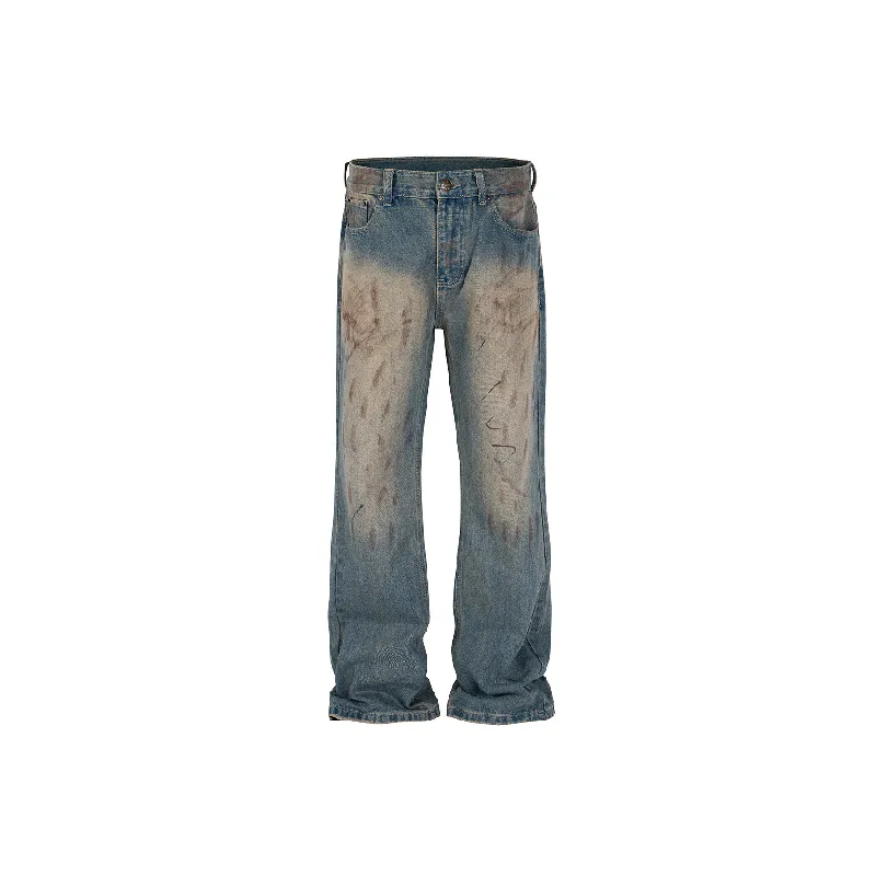 Retro Straight Leg Jeans-0