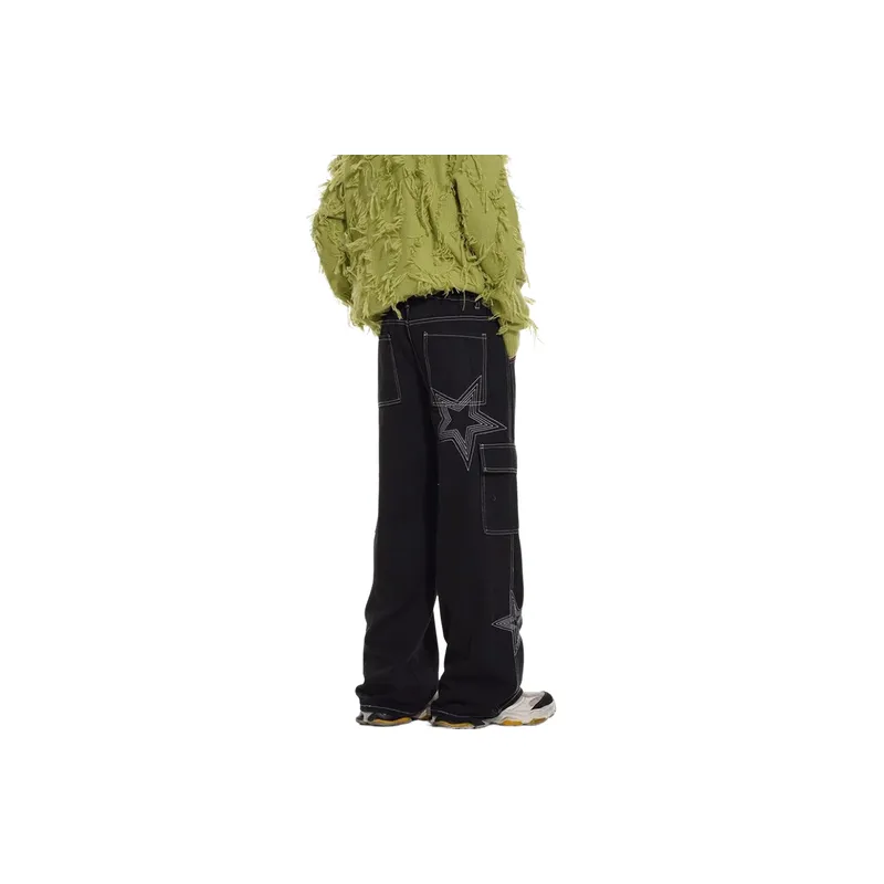 Retro Loose Hip Hop Cargo Pants-1