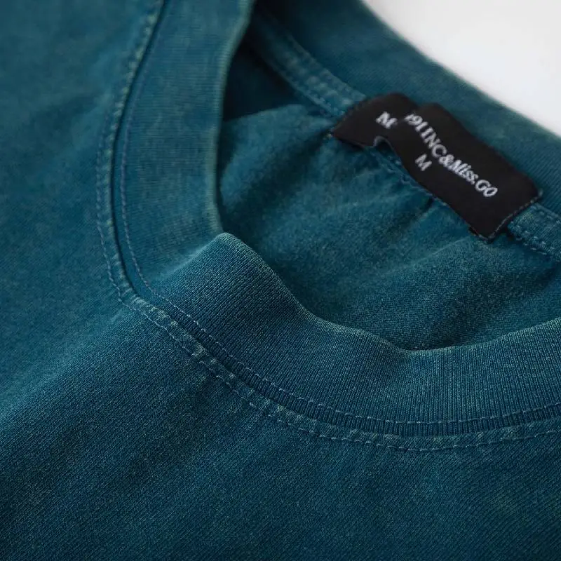 Retro Washed 100% Cotton T Shirt-10