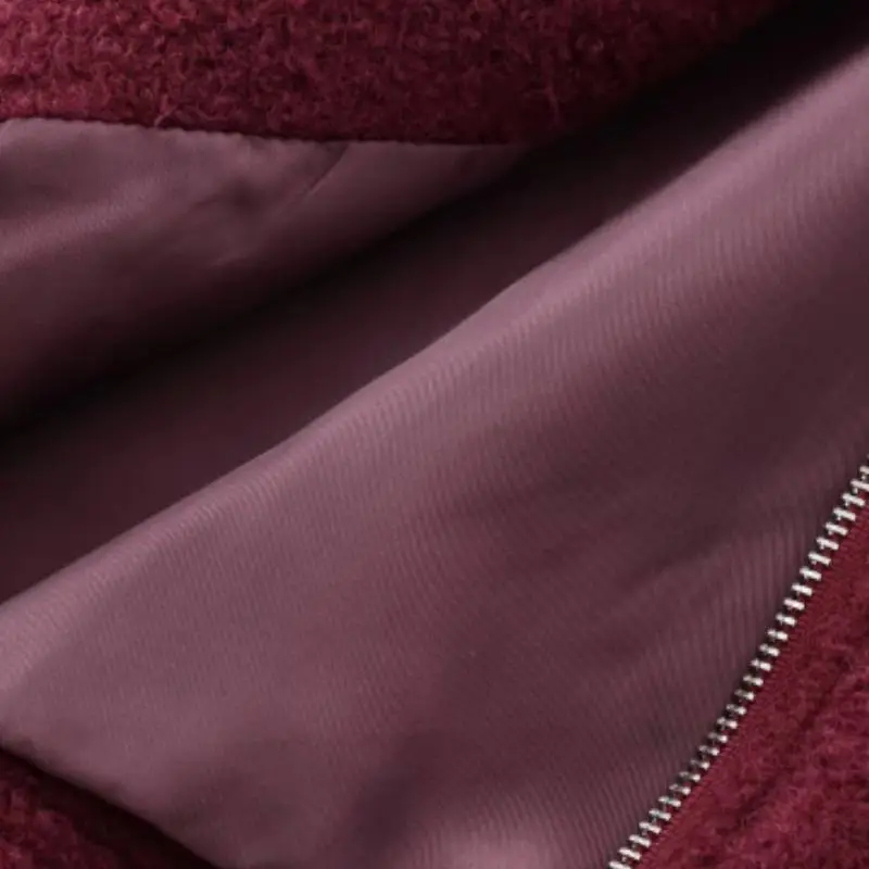 Simple Zipper Polyester Jacket Women-10