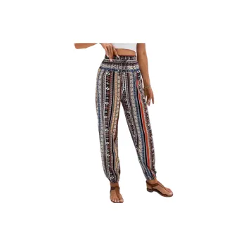 Simple Print Casual Pants