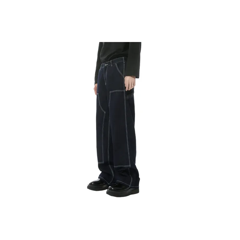 Fashionable Straight Leg Jeans Unisex-2