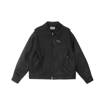 Simple Loose Leather Jacket