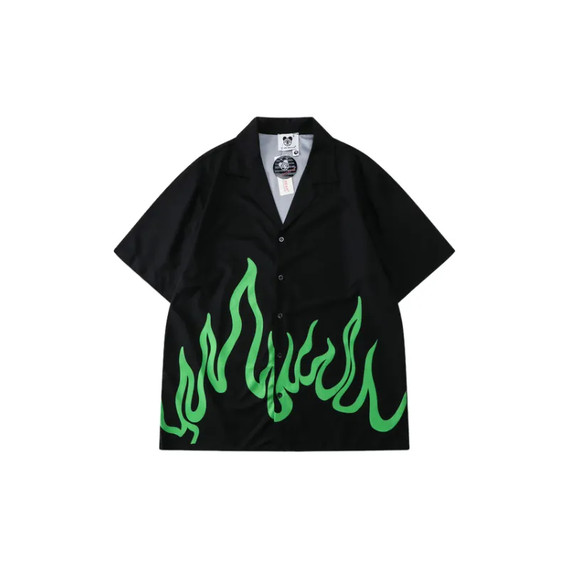 High Street Fashion Casual Short Sleeved Shirt-0