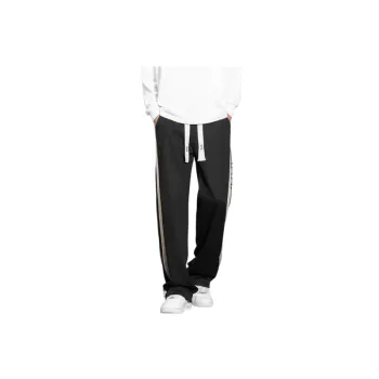 Elastic Waist Street Fashion Straight Leg Pants