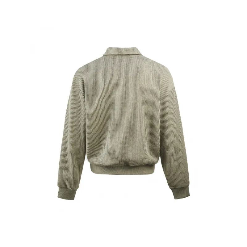 Trendy Long Sleeve Loose Polo-5