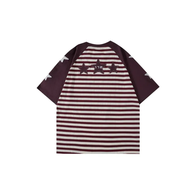 Embroidered Striped T Shirt-5